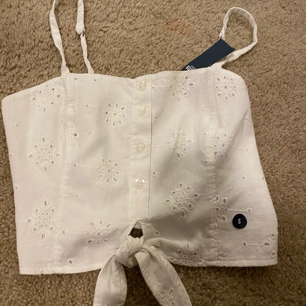 hollister flower tank top